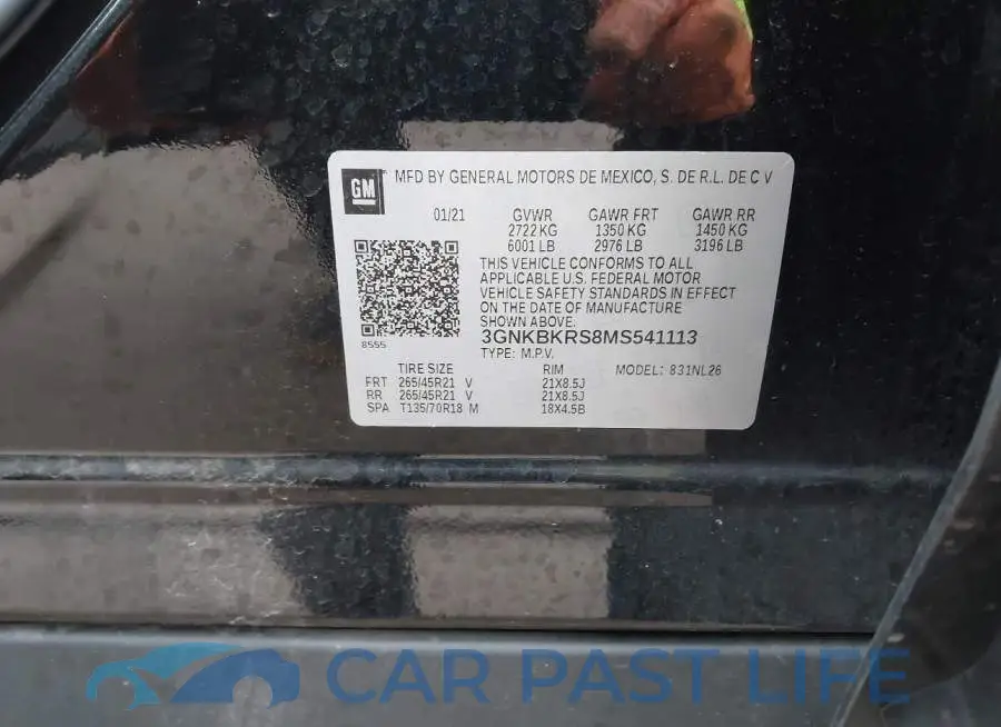3GNKBKRS8MS541113# 9