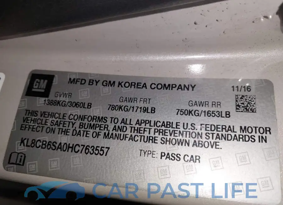 KL8CB6SA0HC763557# 9