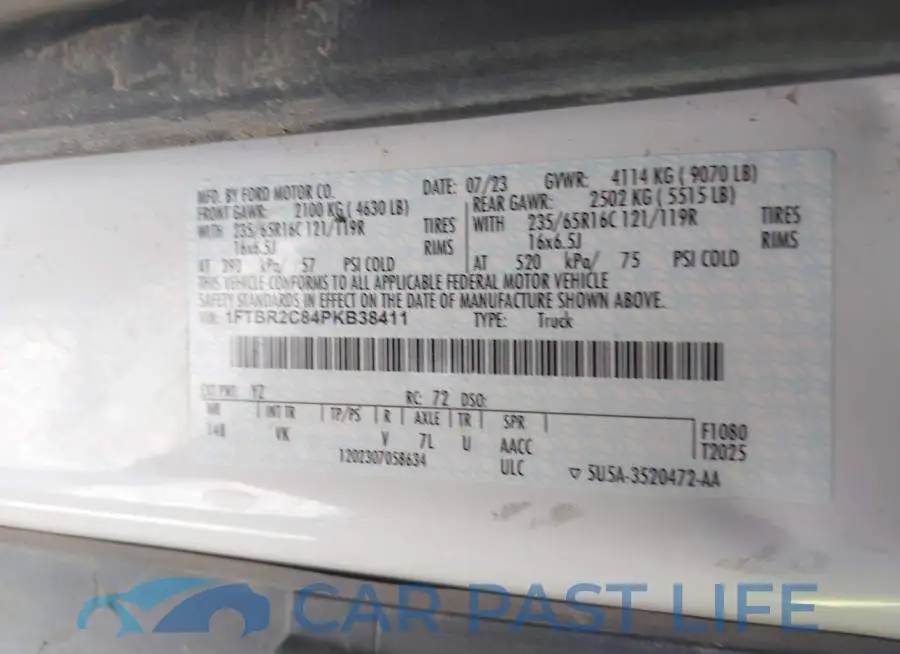 1FTBR2C84PKB38411# 9