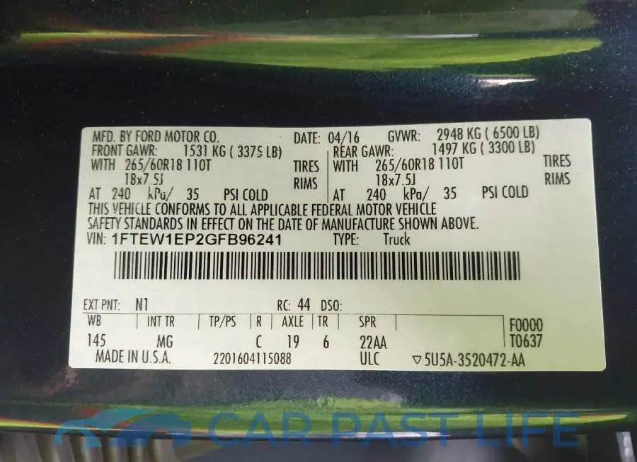1FTEW1EP2GFB96241# 9