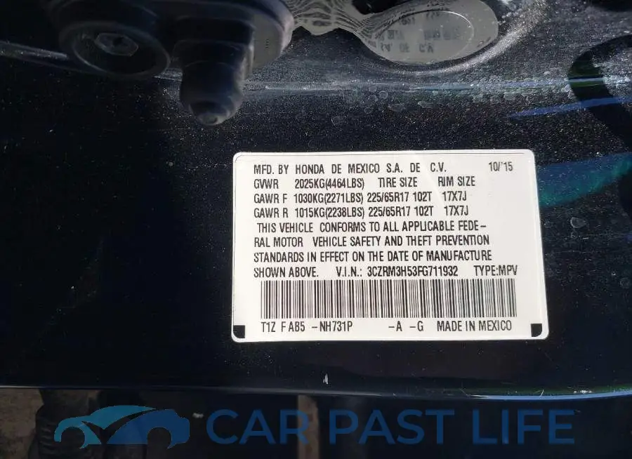 3CZRM3H53FG711932# 9