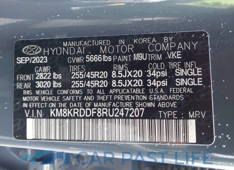 KM8KRDDF8RU247207# 9