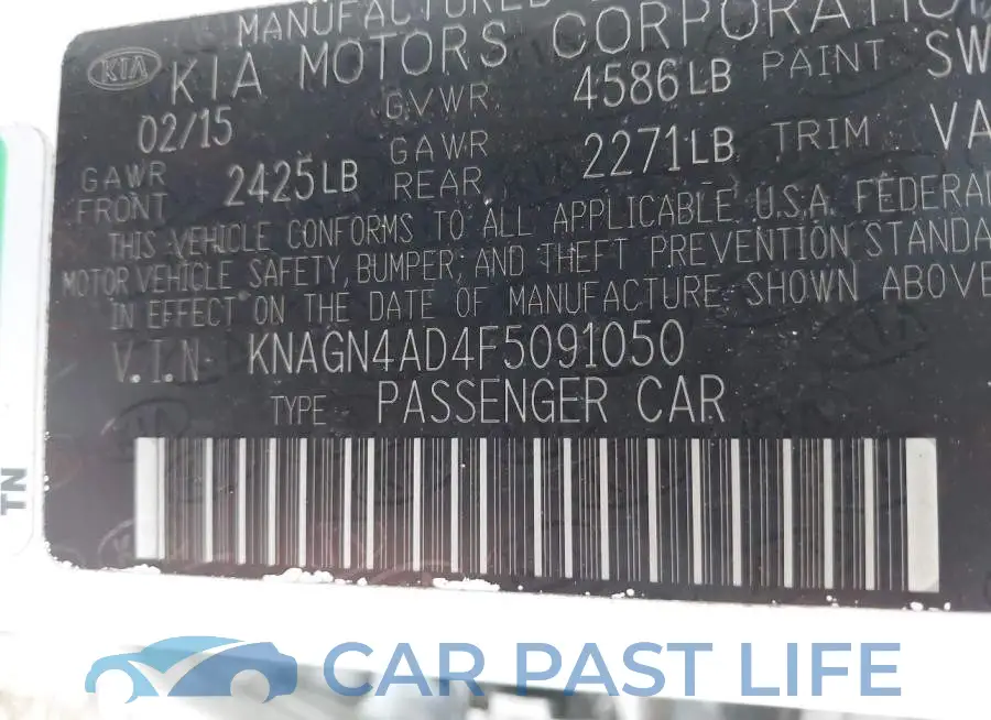 KNAGN4AD4F5091050# 9