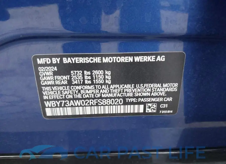 WBY73AW02RFS88020# 9