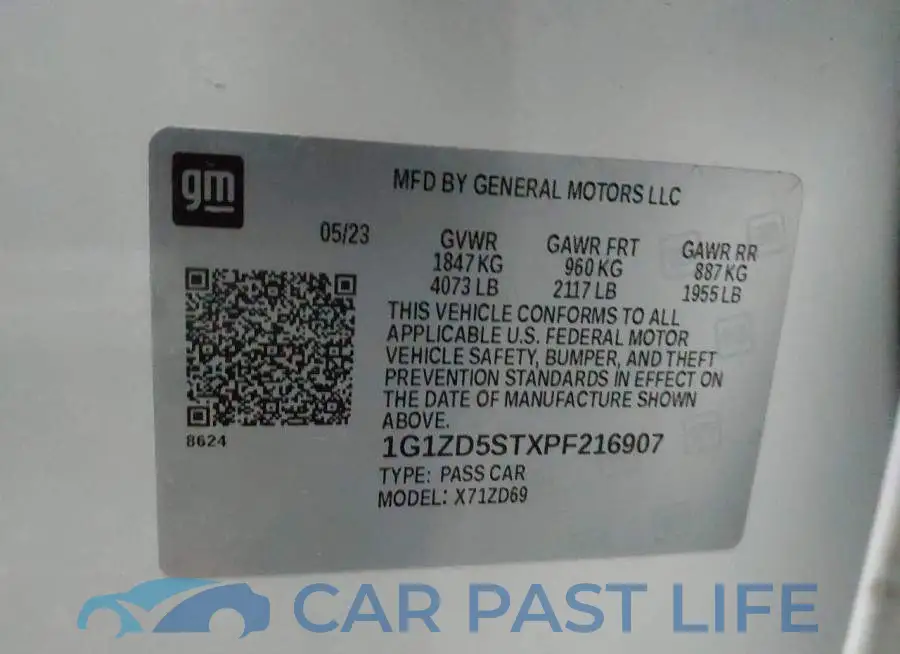 1G1ZD5STXPF216907# 9