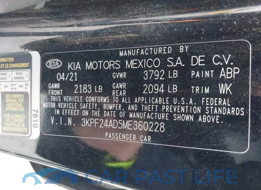 3KPF24AD5ME360228# 9
