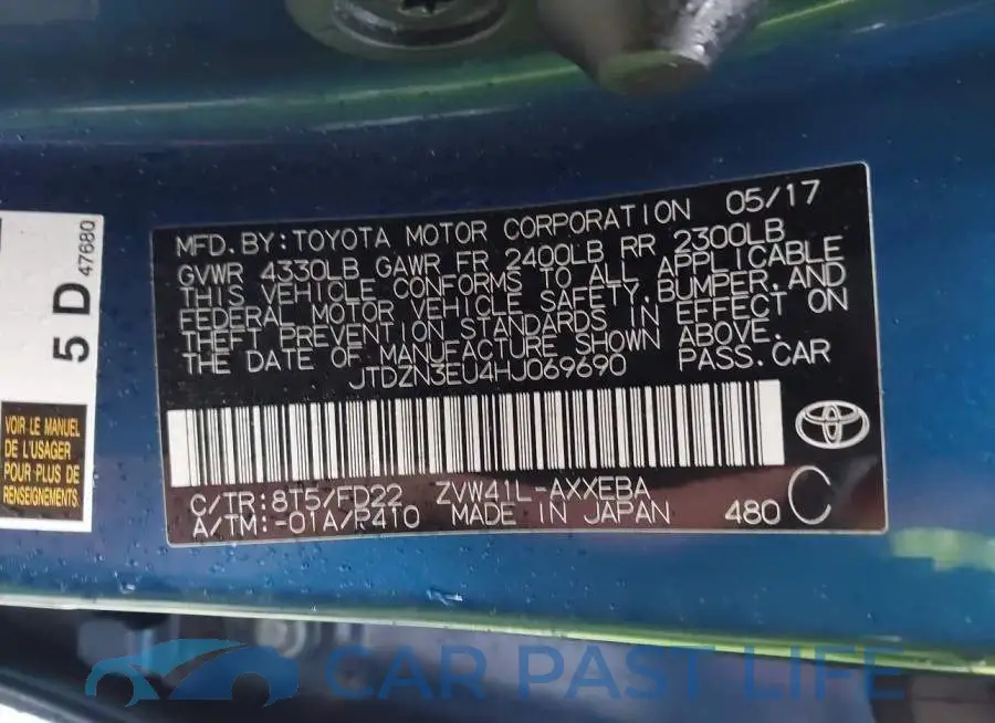 JTDZN3EU4HJ069690# 9