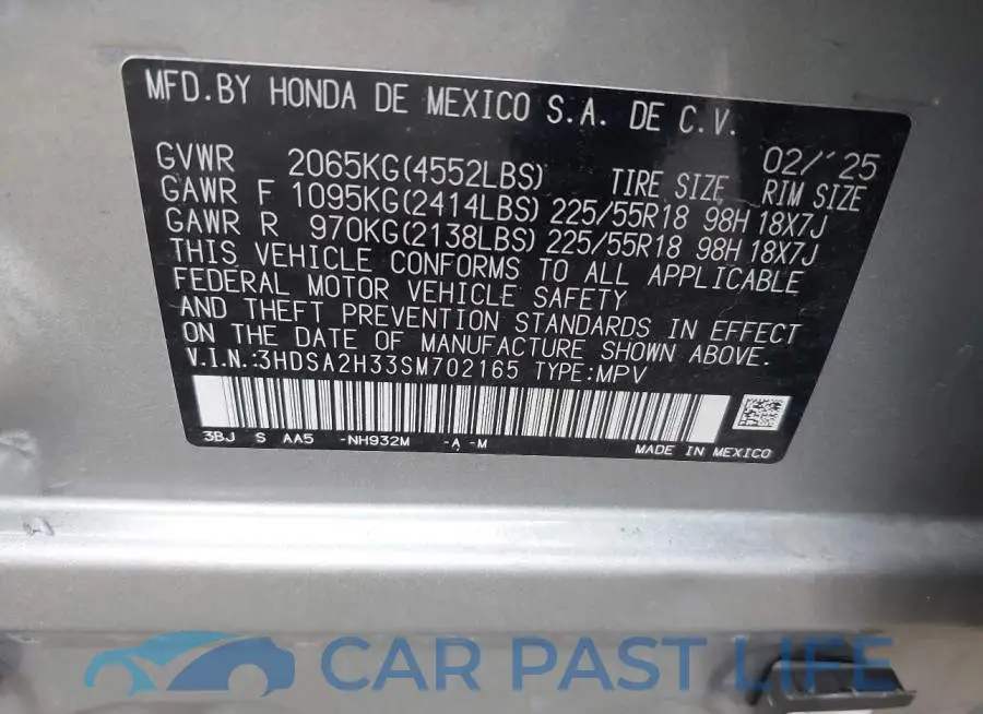 3HDSA2H33SM702165# 9