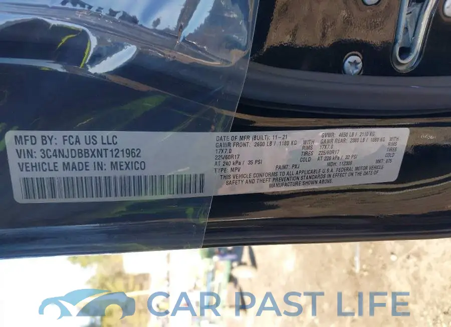3C4NJDBBXNT121962# 9