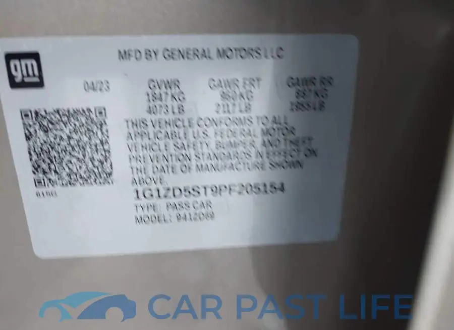 1G1ZD5ST9PF205154# 9