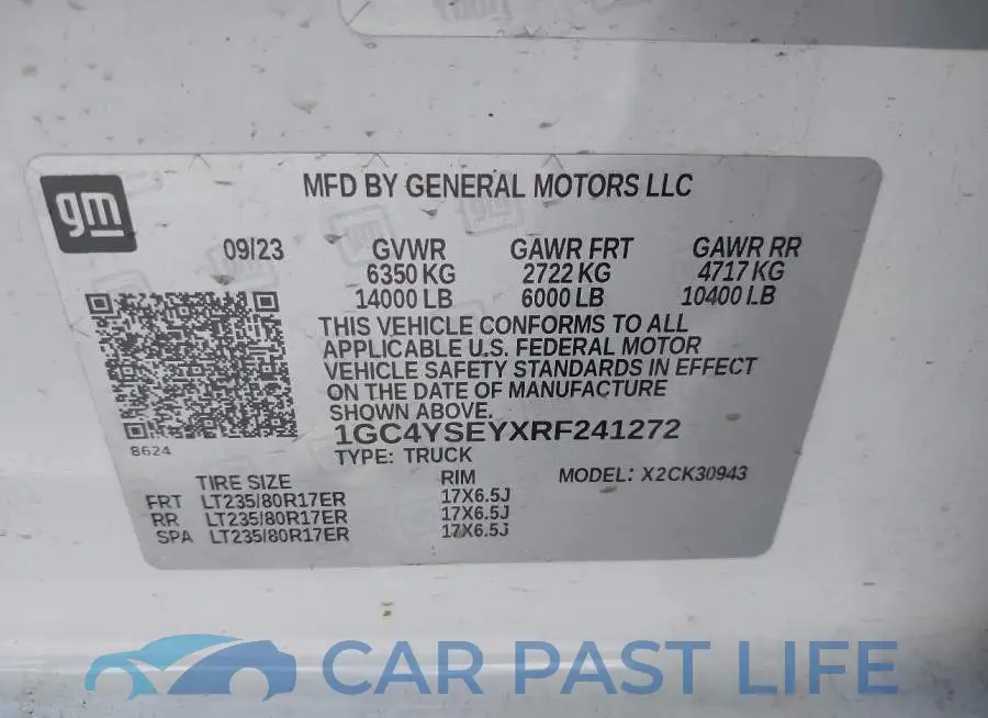 1GC4YSEYXRF241272# 8