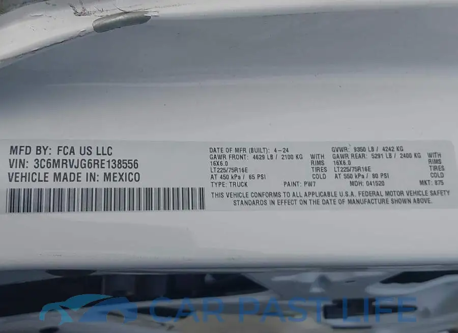 3C6MRVJG6RE138556# 9