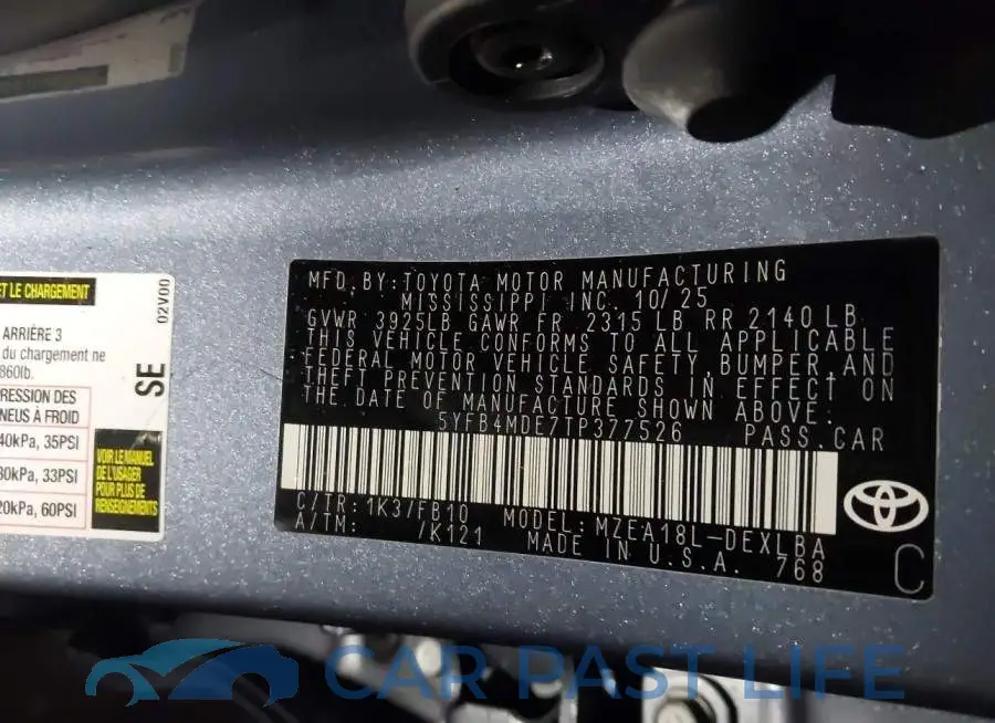 5YFB4MDE7TP377526# 7