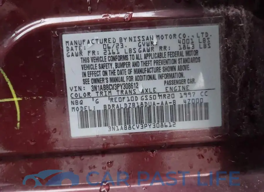 3N1AB8CV3PY308612# 9