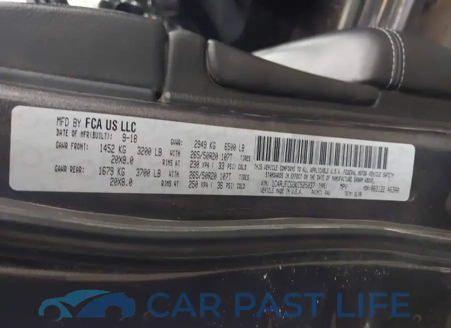 1C4RJFCG3KC525037# 9