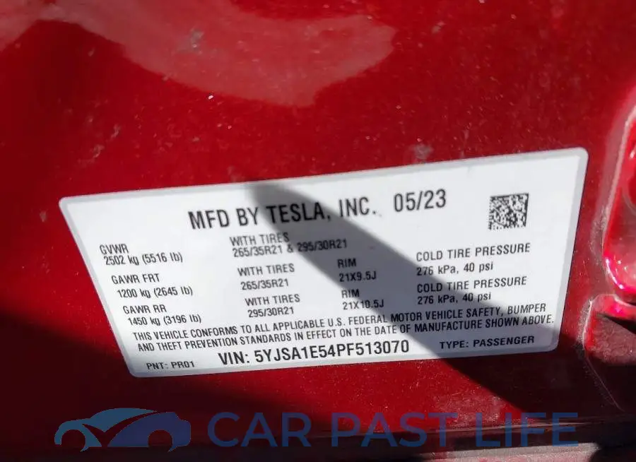 5YJSA1E54PF513070# 9