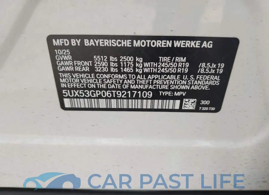 5UX53GP06T9217109# 9