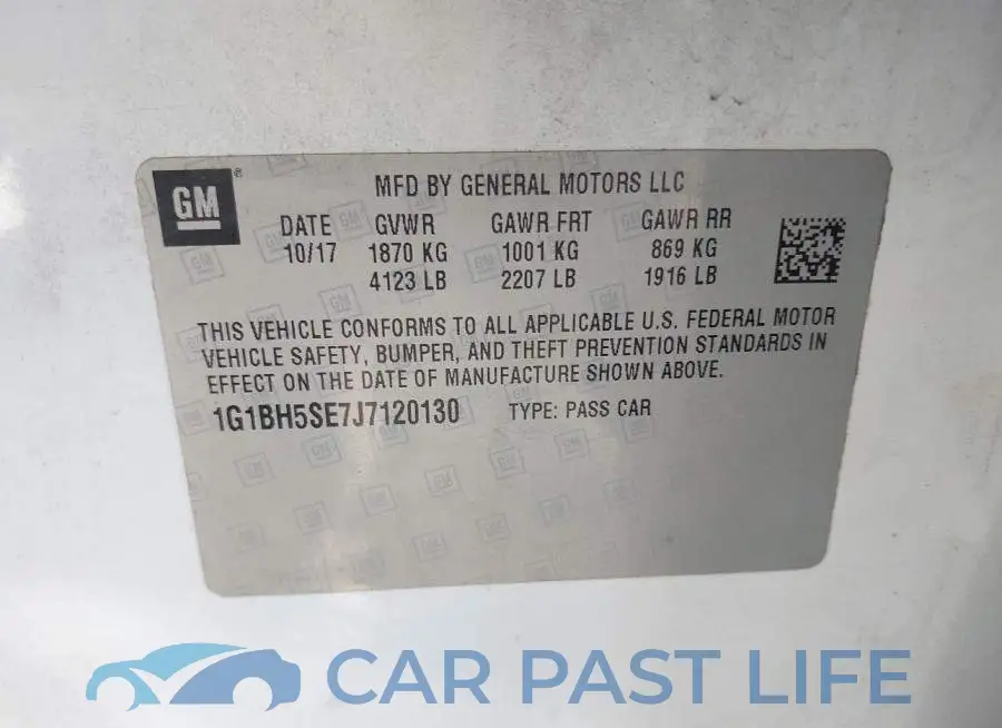 1G1BH5SE7J7120130# 9