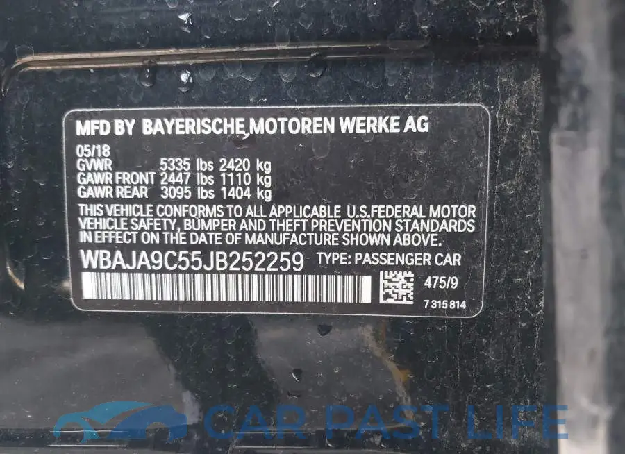 WBAJA9C55JB252259# 9