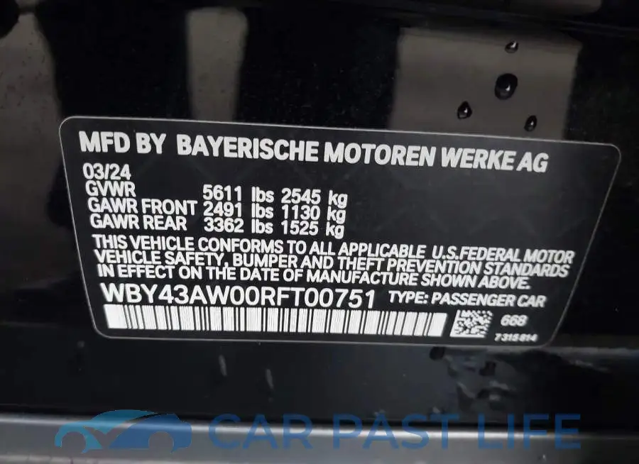 WBY43AW00RFT00751# 9