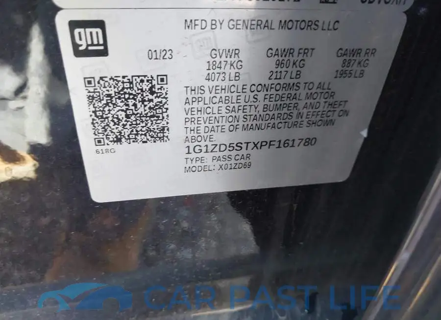 1G1ZD5STXPF161780# 9