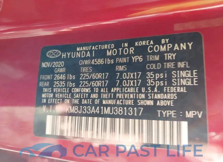 KM8J33A41MU381317# 9
