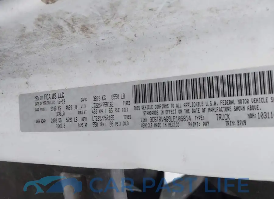 3C6TRVAG9LE105814# 7