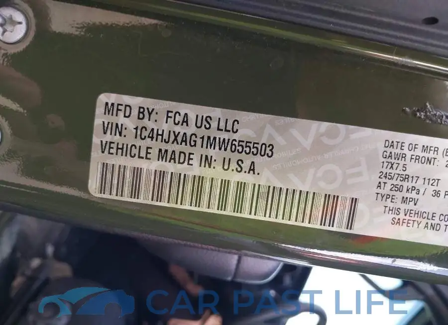 1C4HJXAG1MW655503# 9