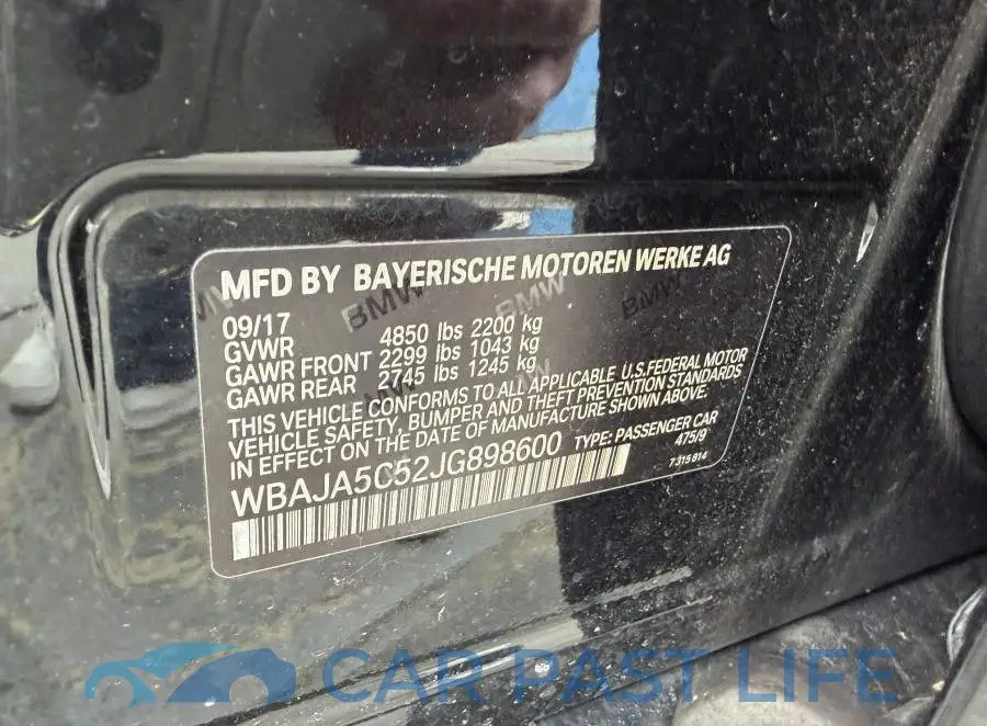 WBAJA5C52JG898600# 8