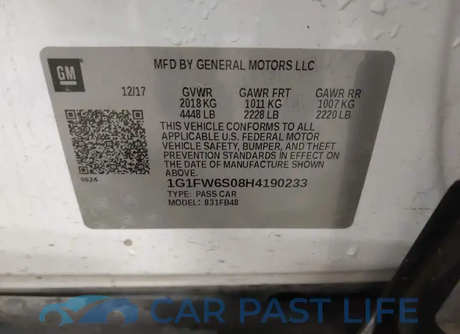 1G1FW6S08H4190233# 9