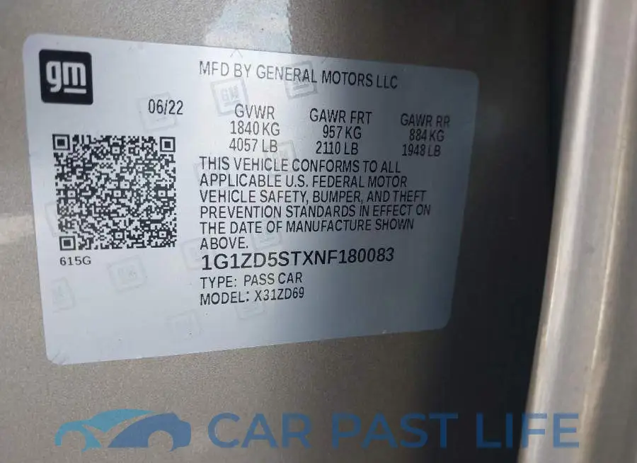 1G1ZD5STXNF180083# 9