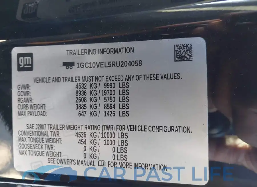 1GC10VEL5RU204058# 9