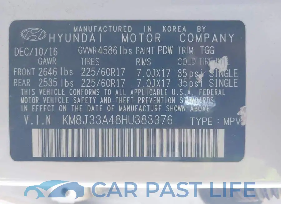 KM8J33A48HU383376# 9