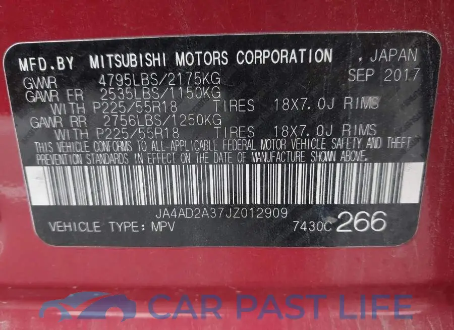 JA4AD2A37JZ012909# 18