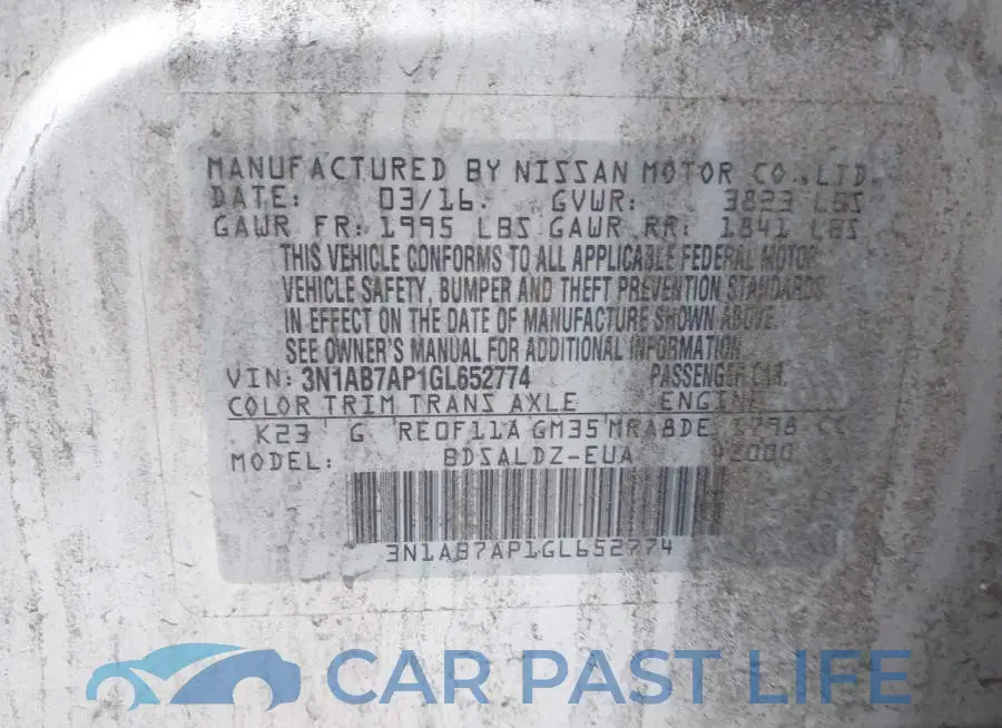 3N1AB7AP1GL652774# 9