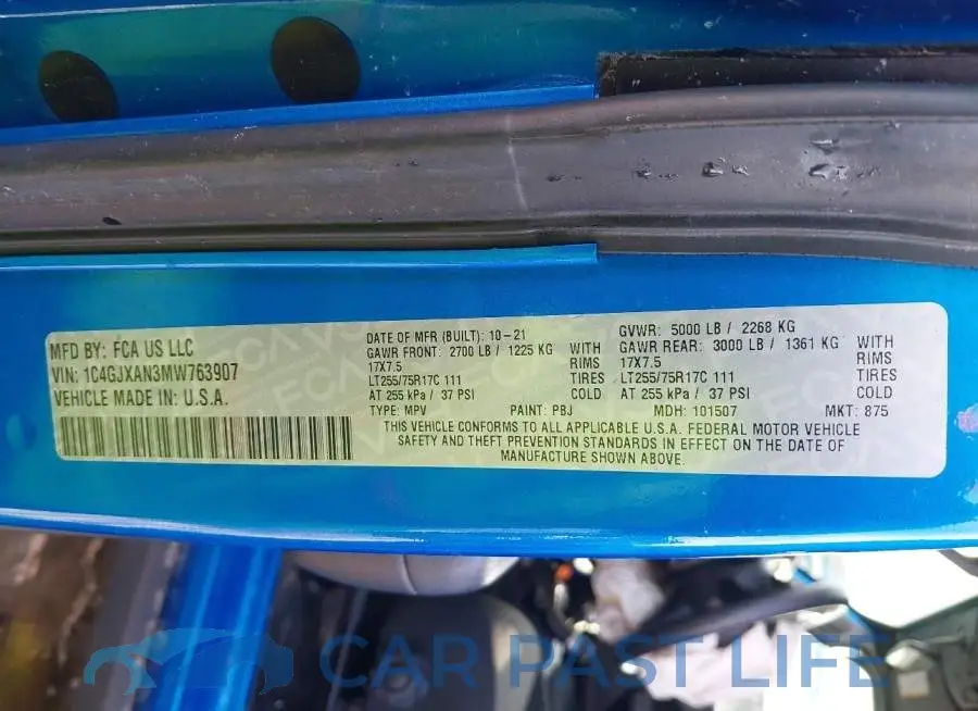 1C4GJXAN3MW763907# 9