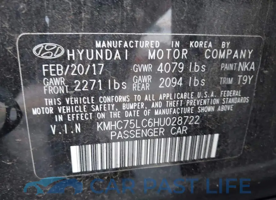 KMHC75LC6HU028722# 9