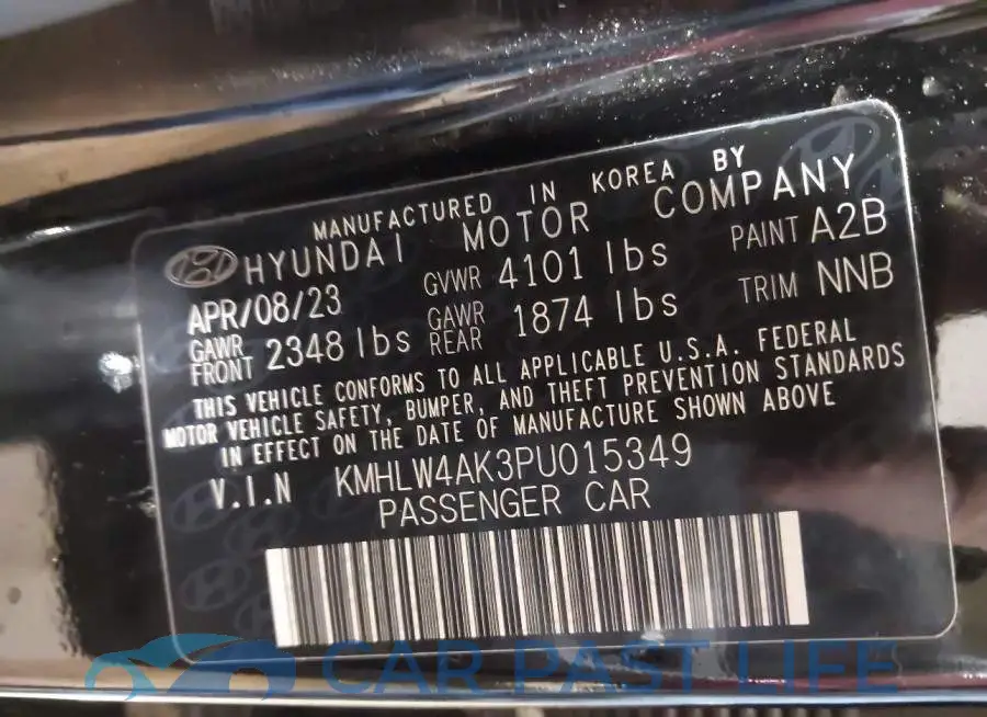 KMHLW4AK3PU015349# 9