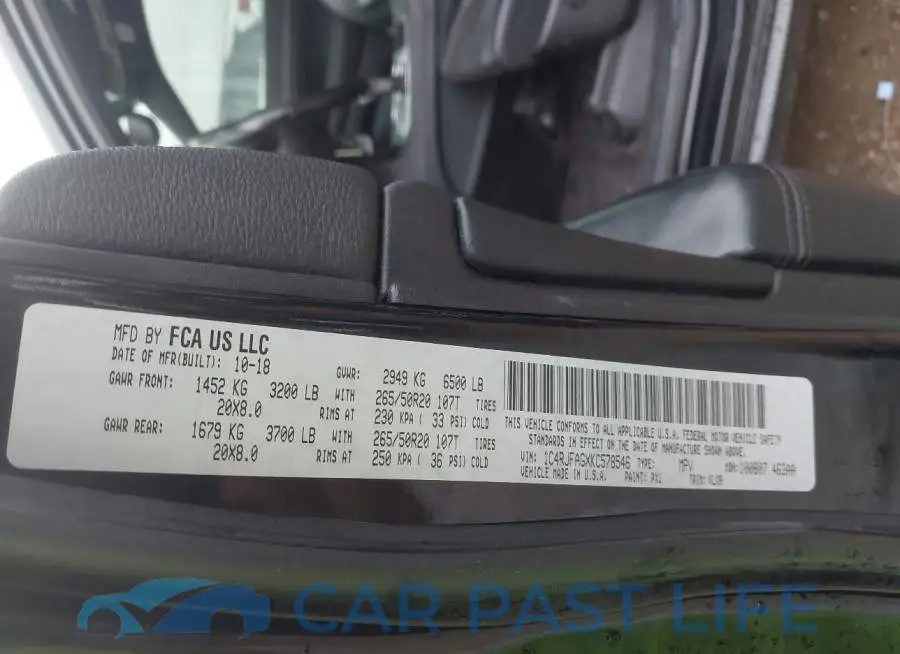 1C4RJFAGXKC578546# 9