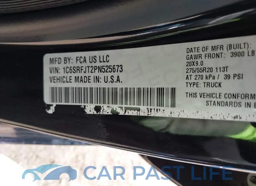 1C6SRFJT2PN525673# 9