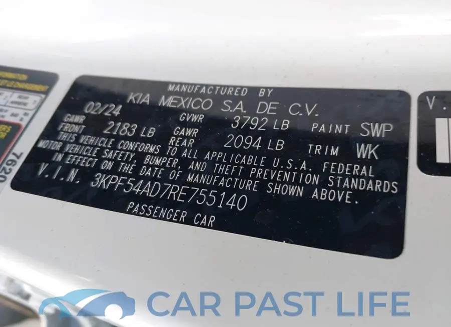 3KPF54AD7RE755140# 9