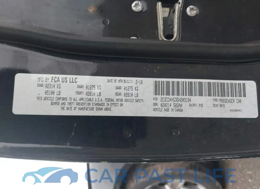 2C3CDXHG3GH203194# 9