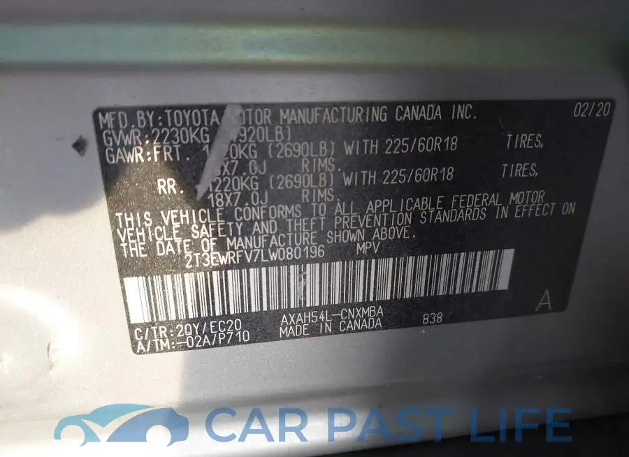 2T3EWRFV7LW080196# 9