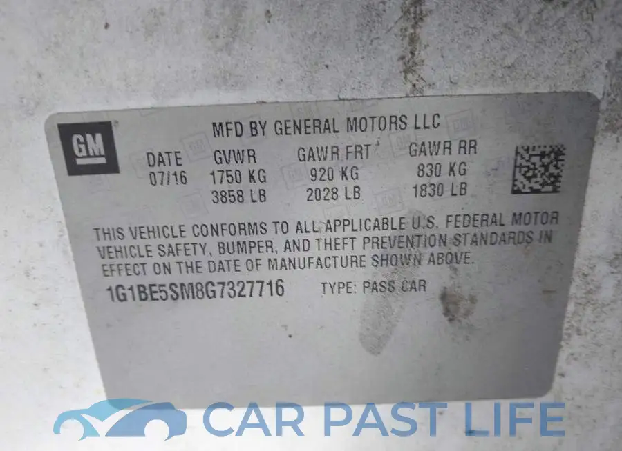1G1BE5SM8G7327716# 9