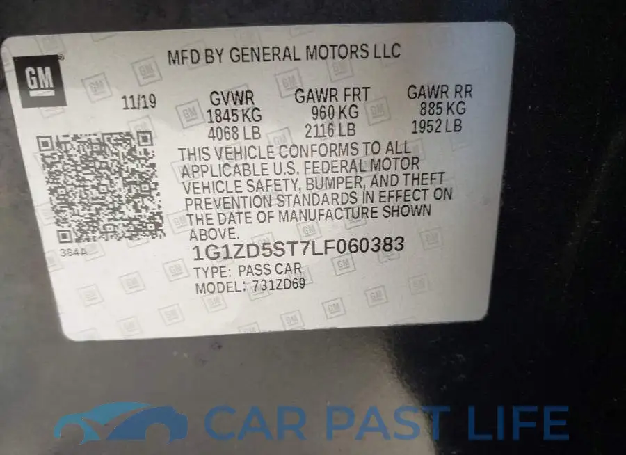 1G1ZD5ST7LF060383# 9