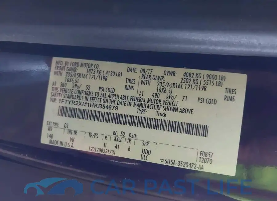 1FTYR2XM1HKB54679# 9