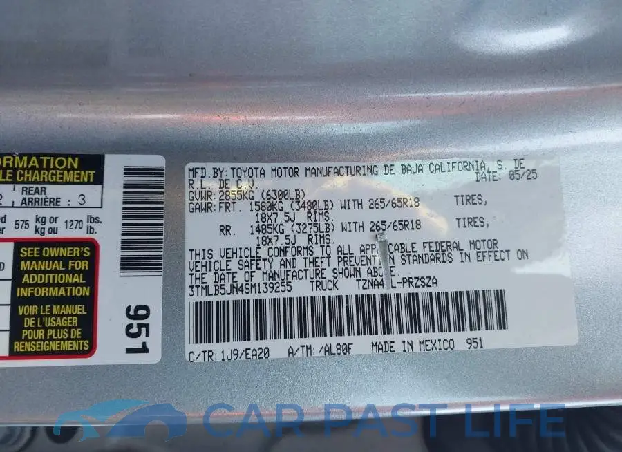 3TMLB5JN4SM139255# 9