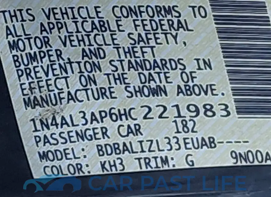 1N4AL3AP6HC221983# 9