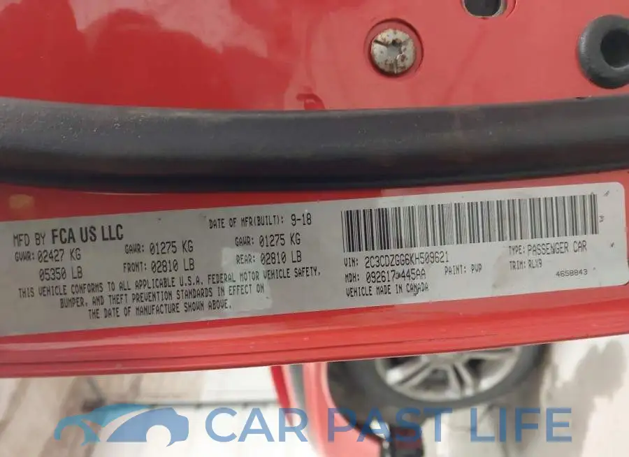 2C3CDZGG6KH509621# 9
