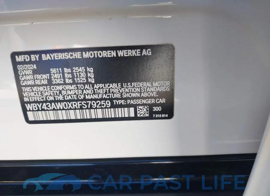 WBY43AW0XRFS79259# 9